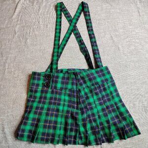Divided by H&M Skirt Womens Medium Tartan Plaid Pleated Harry Potter Slytherin
